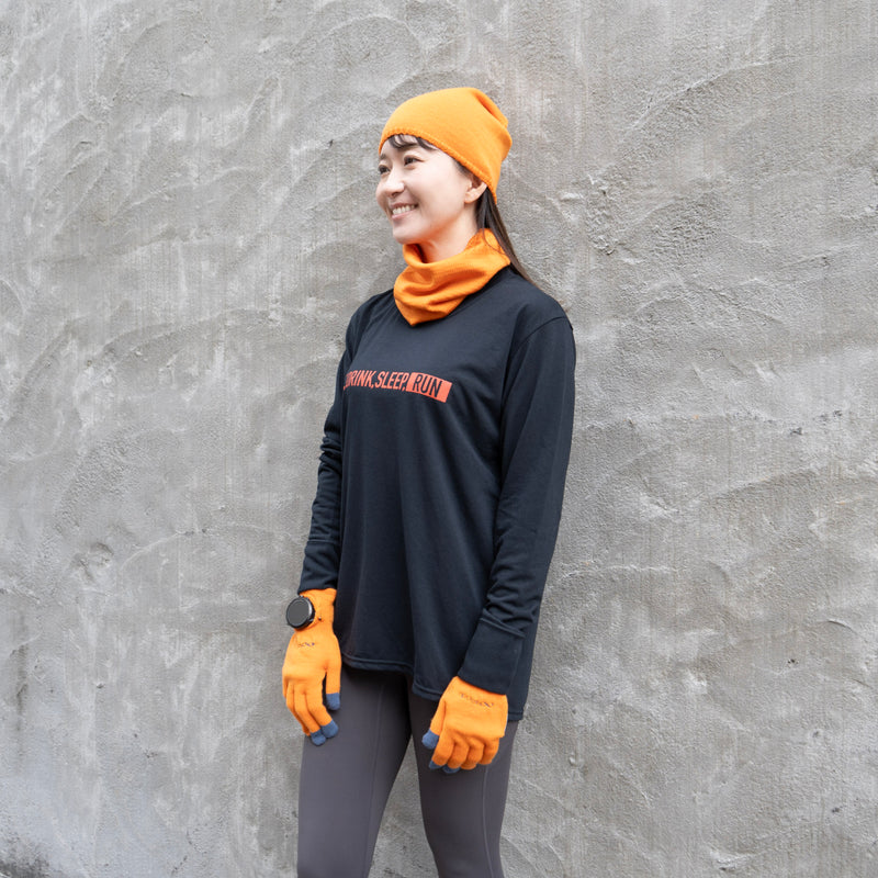 R×L｜メリノグローブ ミッドG / Runtripコラボ限定カラー (Orange × Navy)