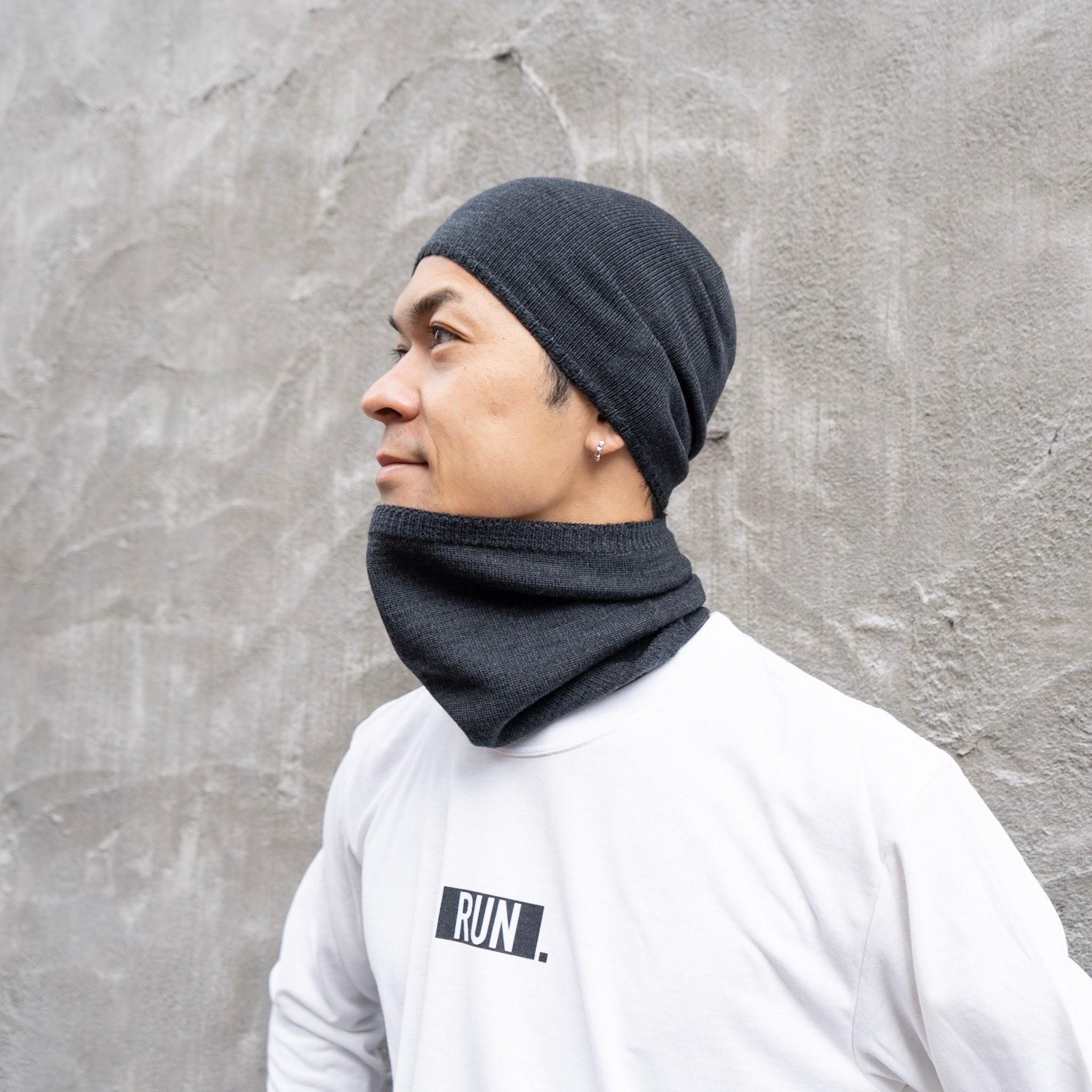 R×L｜メリノウールネックウォーマー (Charcoal) – Runtrip Store