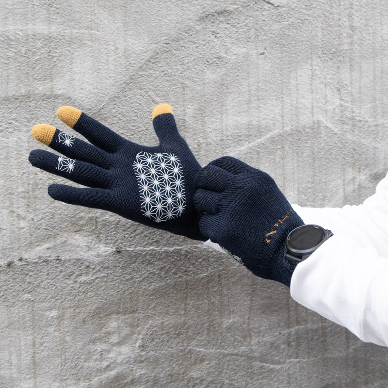 R×L｜メリノグローブ ミッドG / Runtripコラボ限定カラー (Navy × Mustard)