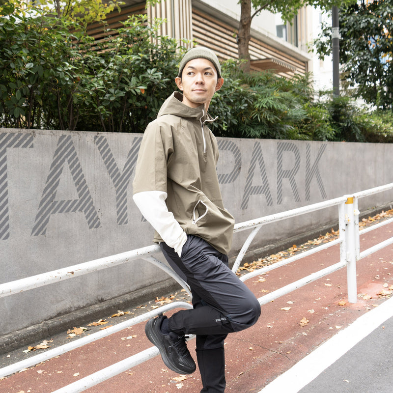THE RUNNING JACKET by Runtrip Pull Over Limited Model (Khaki)