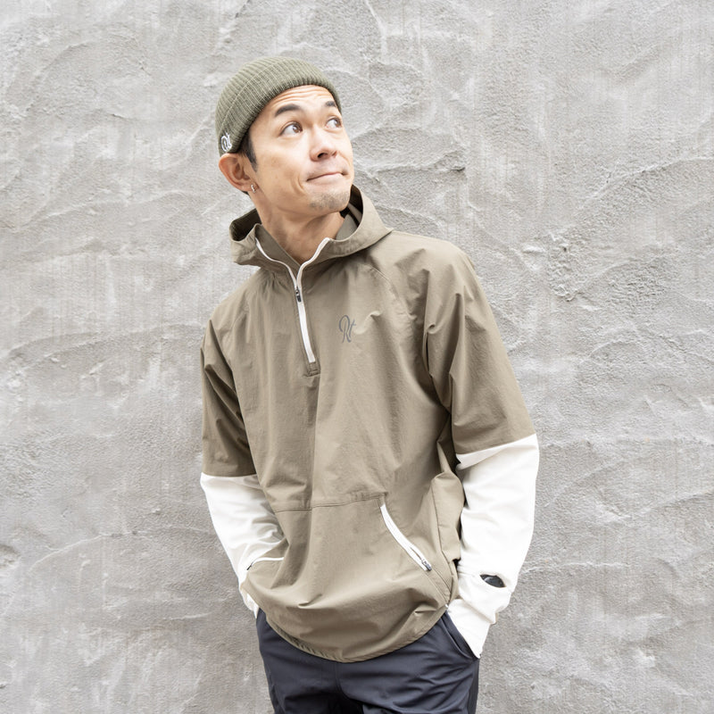THE RUNNING JACKET by Runtrip Pull Over Limited Model (Khaki)