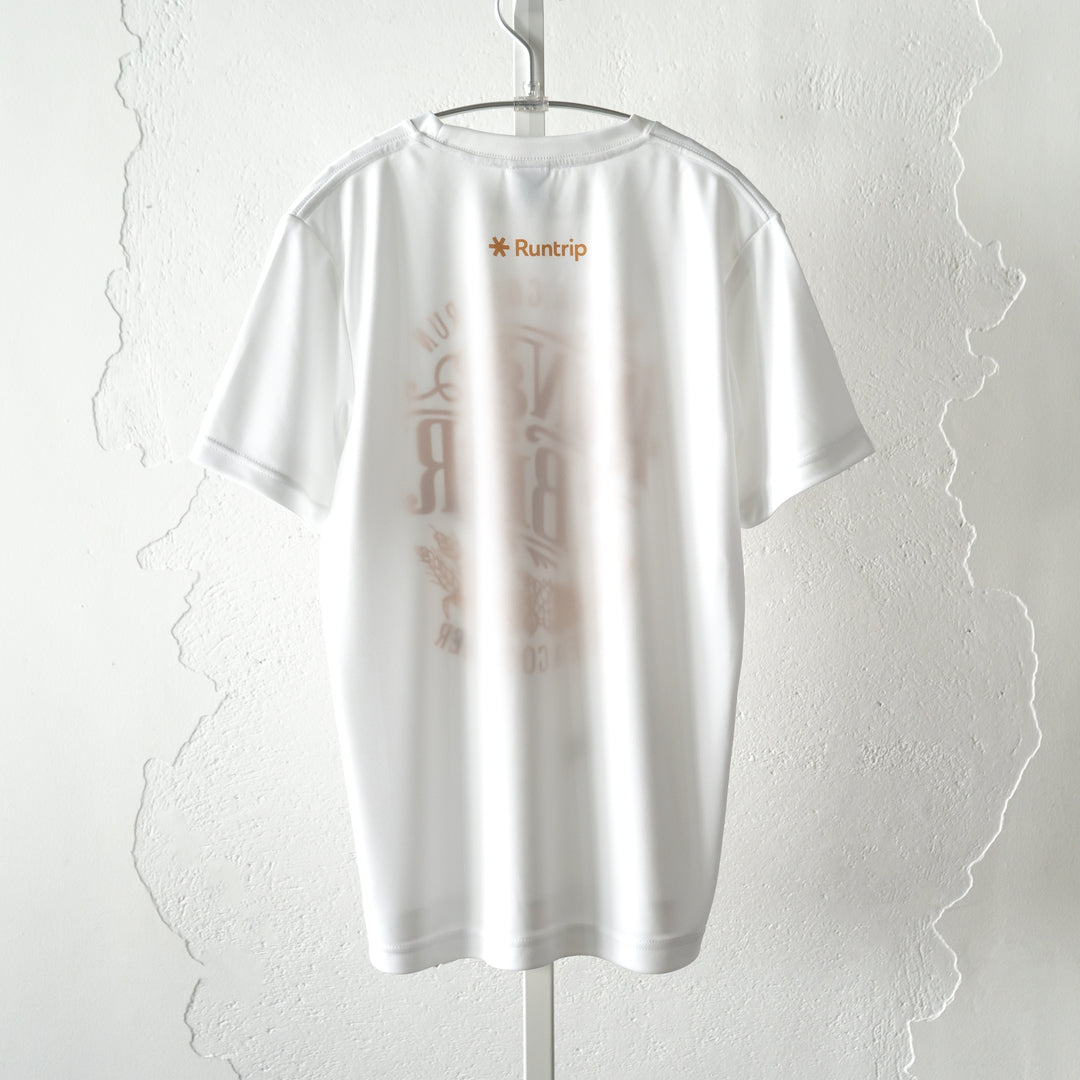 Run & Beer Tee Limited Beer Color DRY Tee (White)