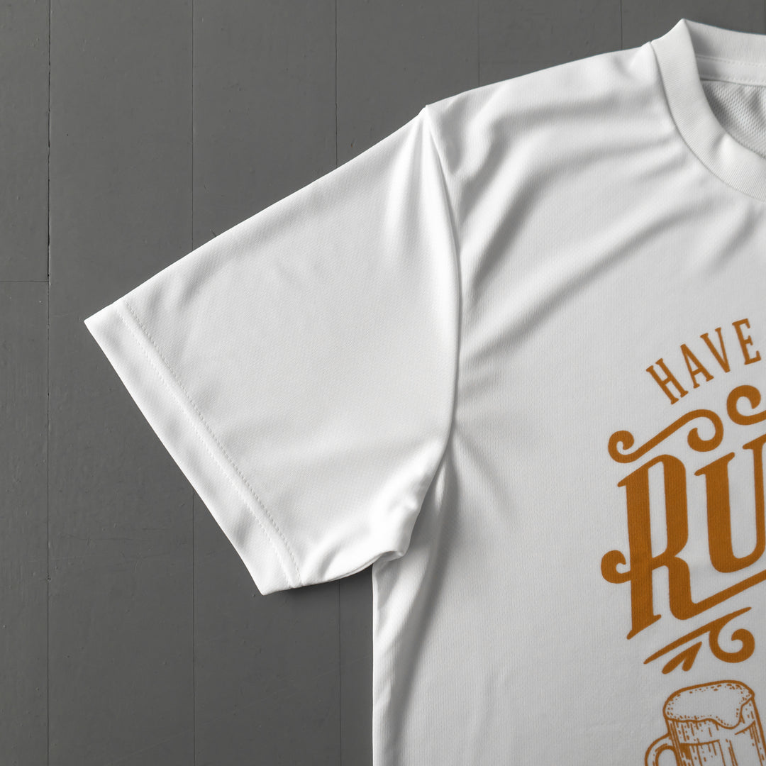 Run & Beer Tee Limited Beer Color DRY Tee (White)