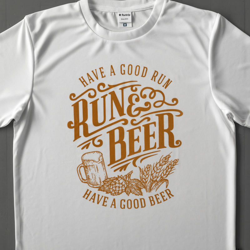 Run &amp; Beer DRY Tee (Navy)
