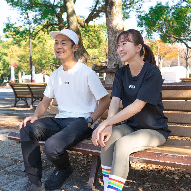 EAT DRINK SLEEP RUN / “STREET” RUN. FIELDSENSOR 秒乾 Tee (White)