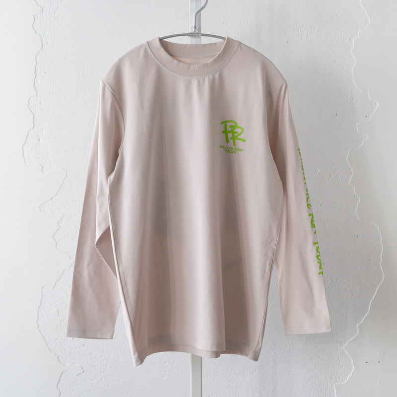 ランラジ HAVE A NICE RUN TODAY Long-sleeve Tee (Beige)