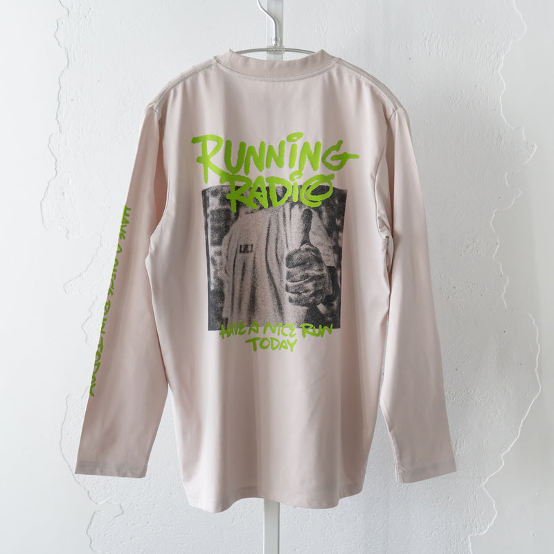 ランラジ HAVE A NICE RUN TODAY Long-sleeve Tee (Beige)