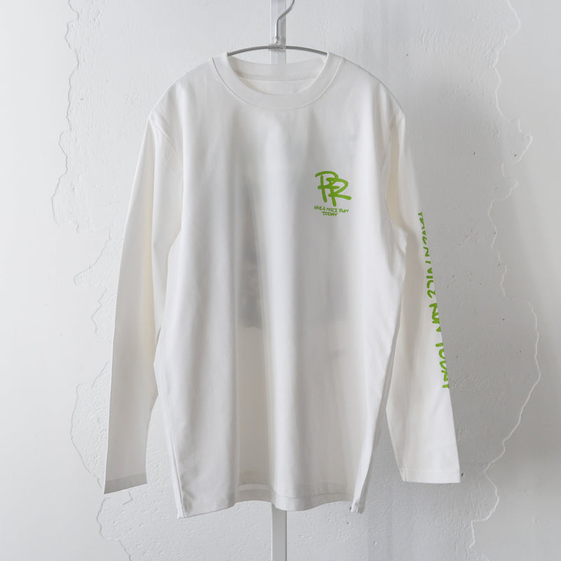 ランラジ HAVE A NICE RUN TODAY Long-sleeve Tee (White)