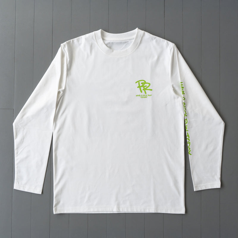 ランラジ HAVE A NICE RUN TODAY Long-sleeve Tee (White)