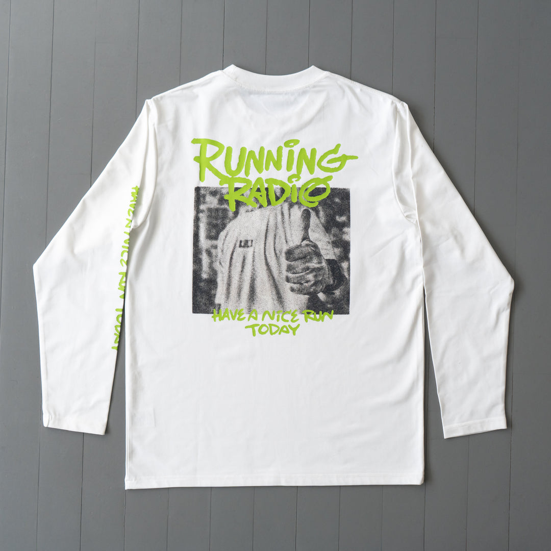 ランラジ HAVE A NICE RUN TODAY Long-sleeve Tee (White) – Runtrip Store