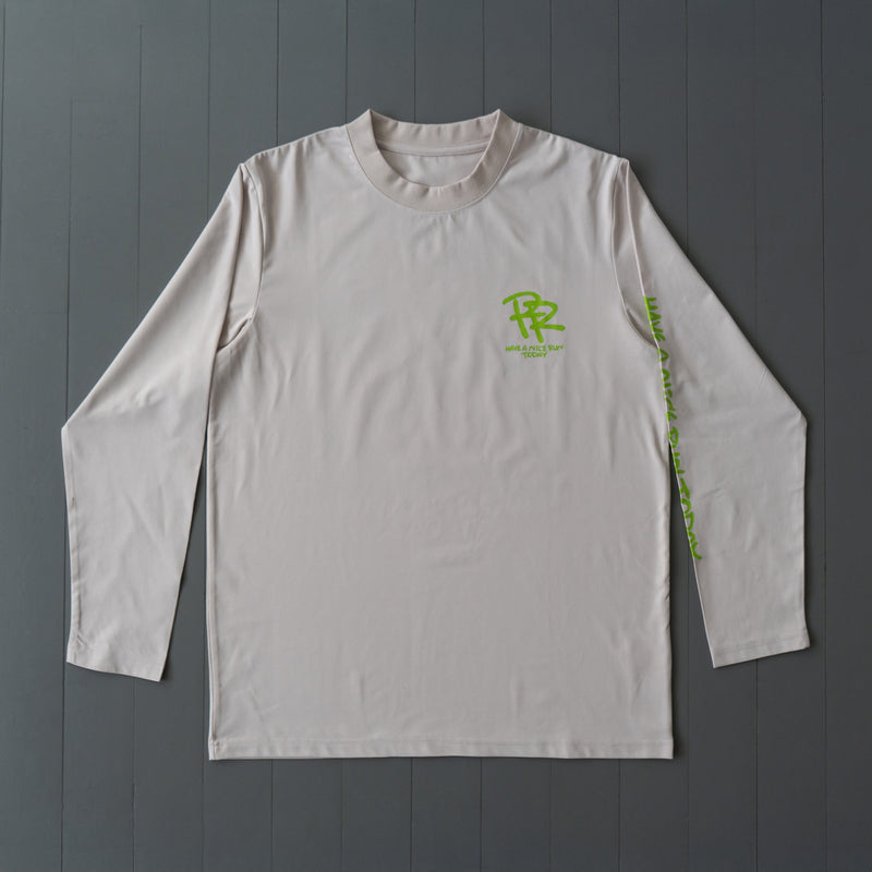 ランラジ HAVE A NICE RUN TODAY Long-sleeve Tee (Beige)