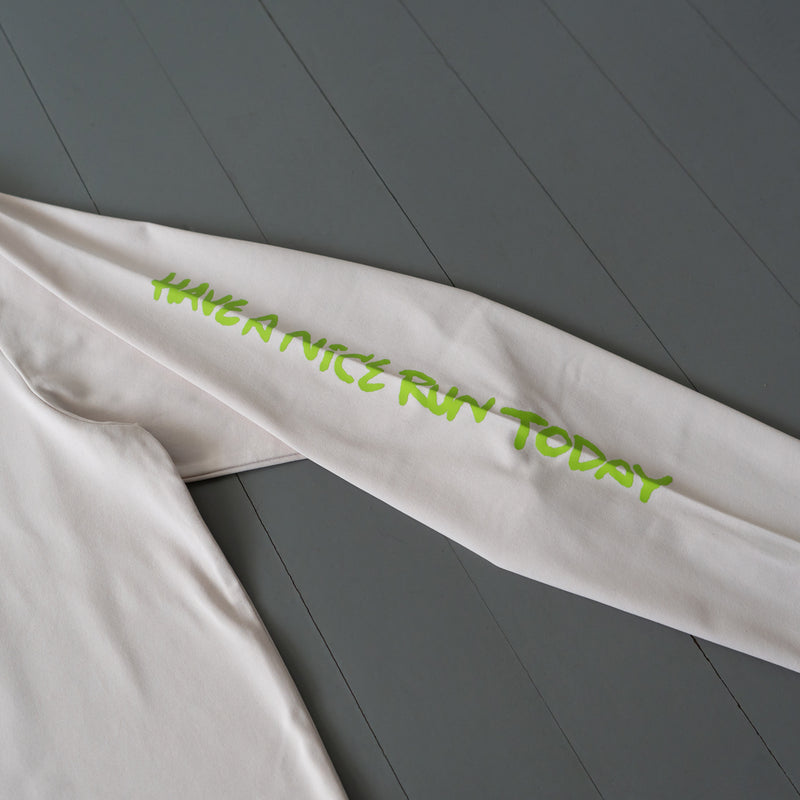 ランラジ HAVE A NICE RUN TODAY Long-sleeve Tee (Beige)