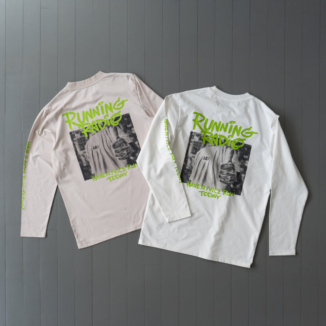 ランラジ HAVE A NICE RUN TODAY Long-sleeve Tee (White) – Runtrip Store