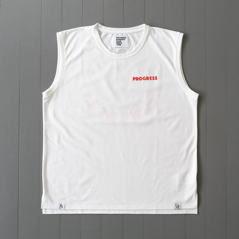 PROGRESS RUNNING CLUB Eat Pasta Run Fasta Custom-made Sleeve-less Tee