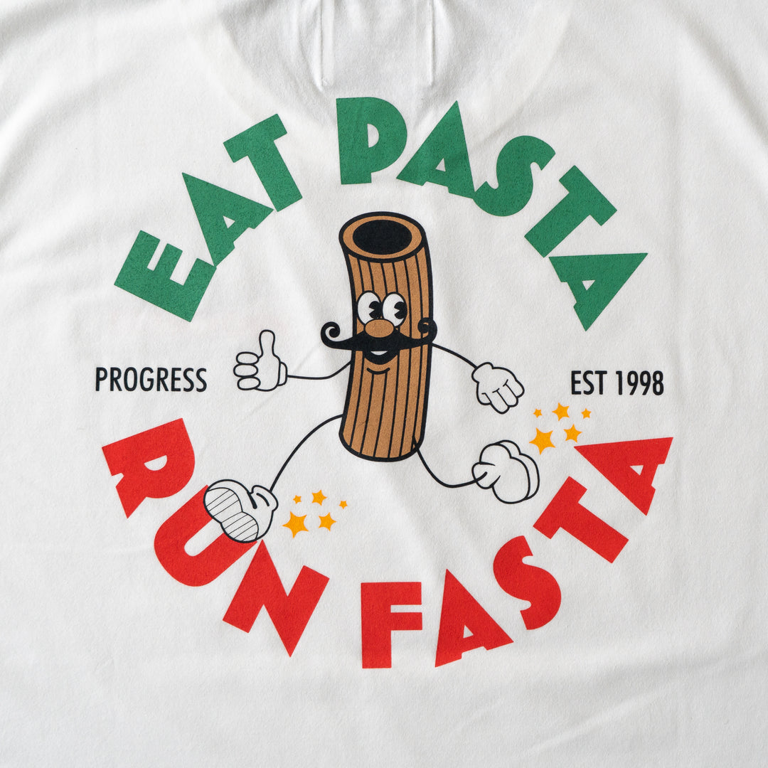 【展示サンプル】PROGRESS RUNNING CLUB Eat Pasta Run Fasta Custom-made Sleeve-less Tee