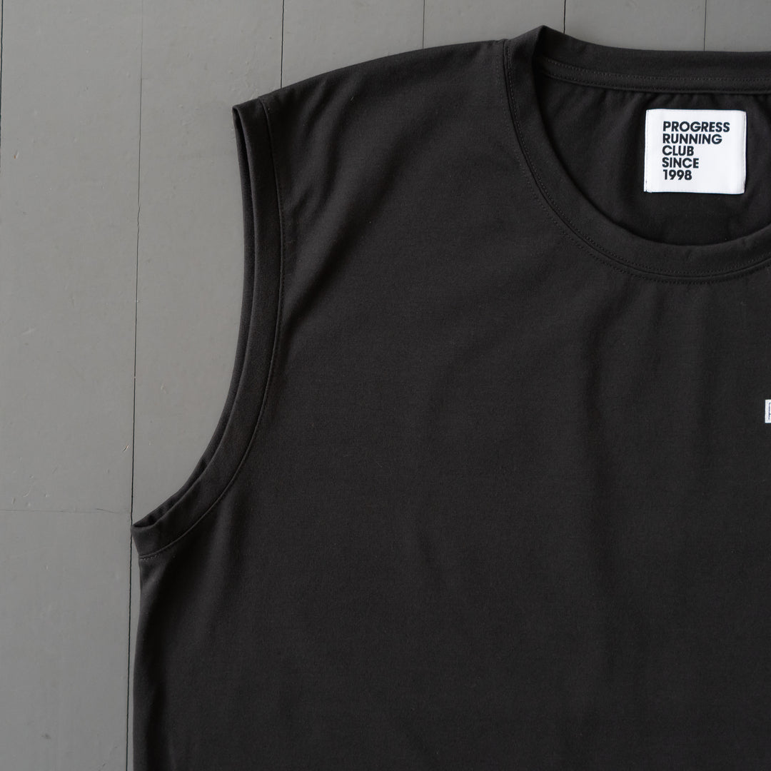 【展示サンプル】PROGRESS RUNNING CLUB Eat Pasta Run Fasta Custom-made Sleeve-less Tee