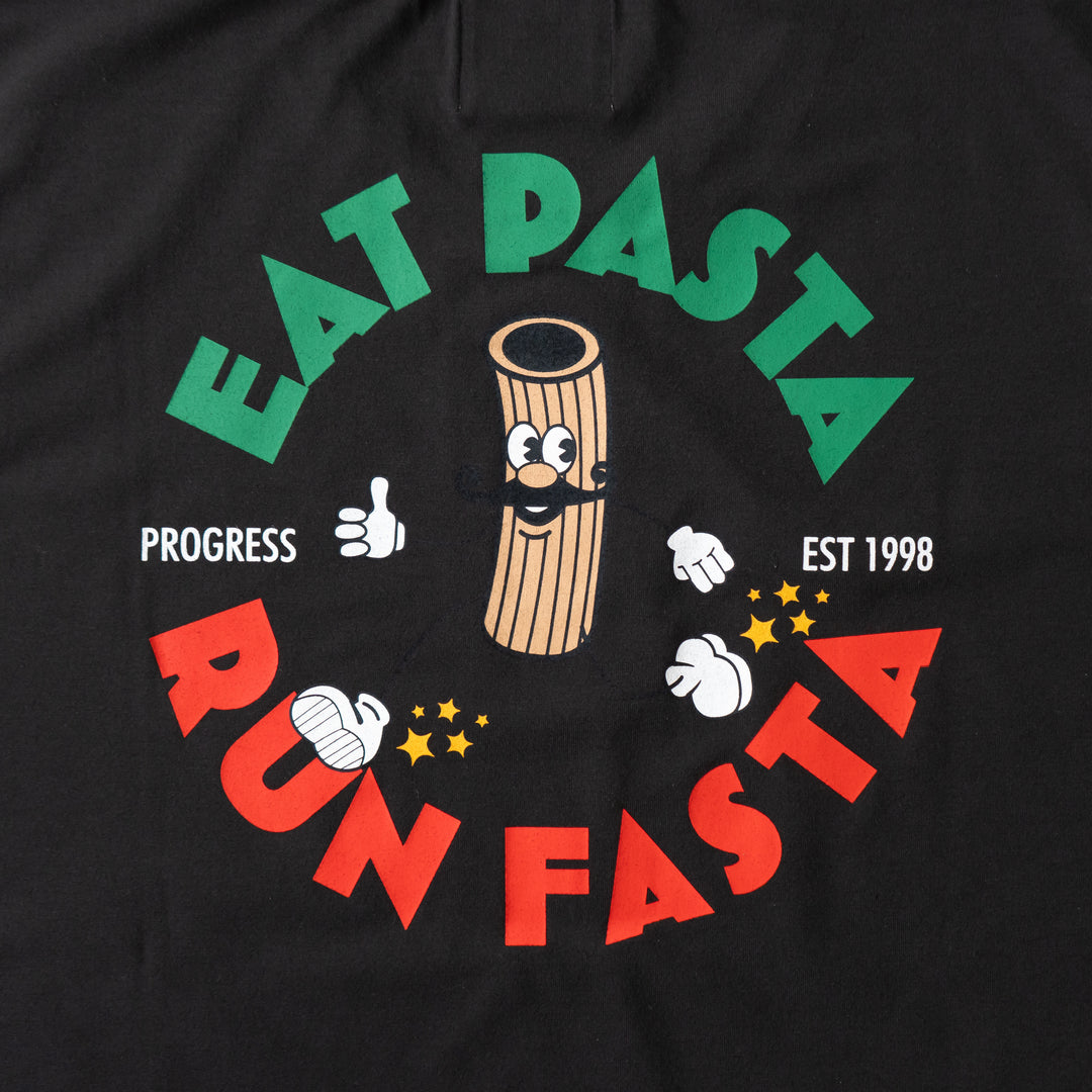 【展示サンプル】PROGRESS RUNNING CLUB Eat Pasta Run Fasta Custom-made Sleeve-less Tee