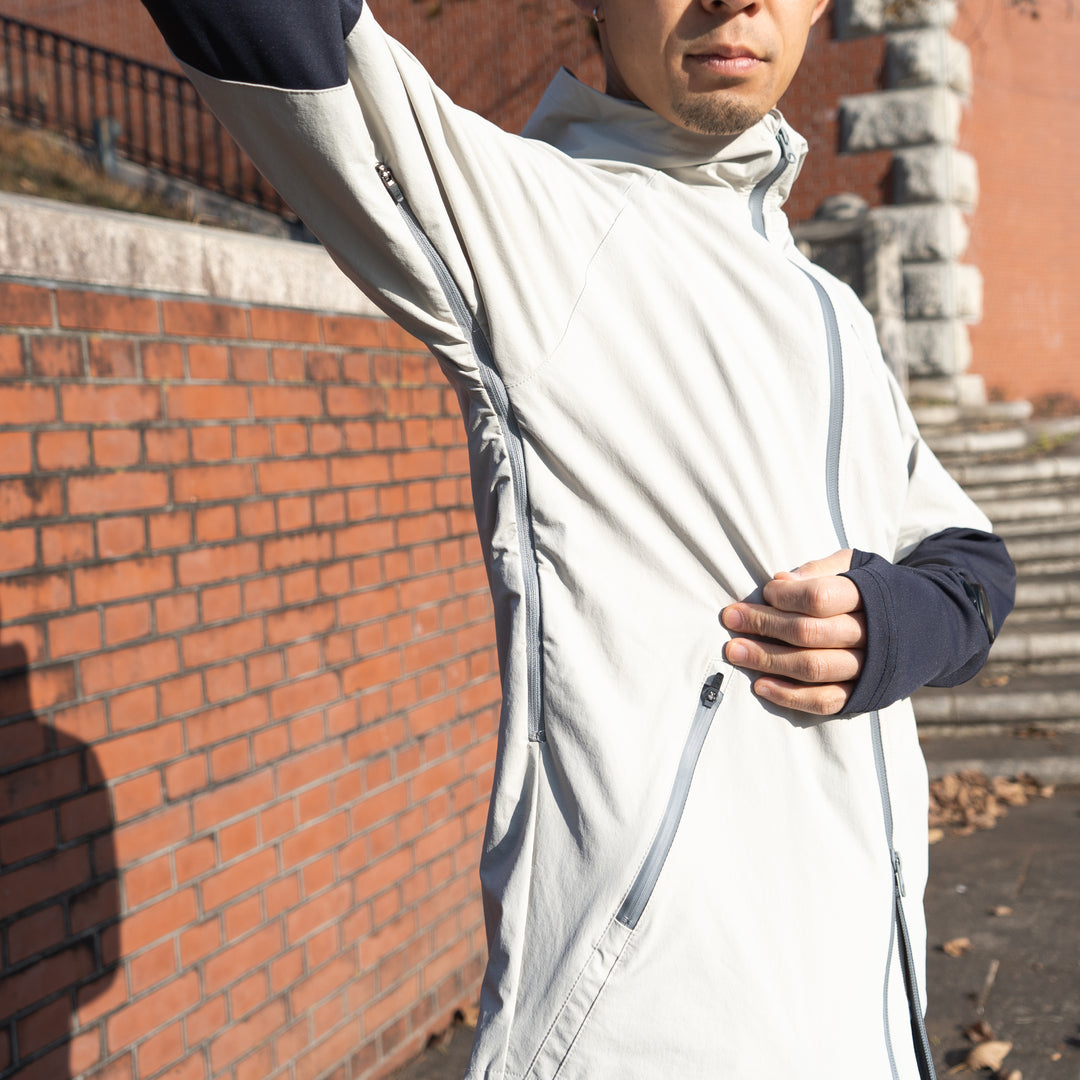 【展示サンプル】THE RUNNING JACKET by Runtrip Full Zip (Gray)