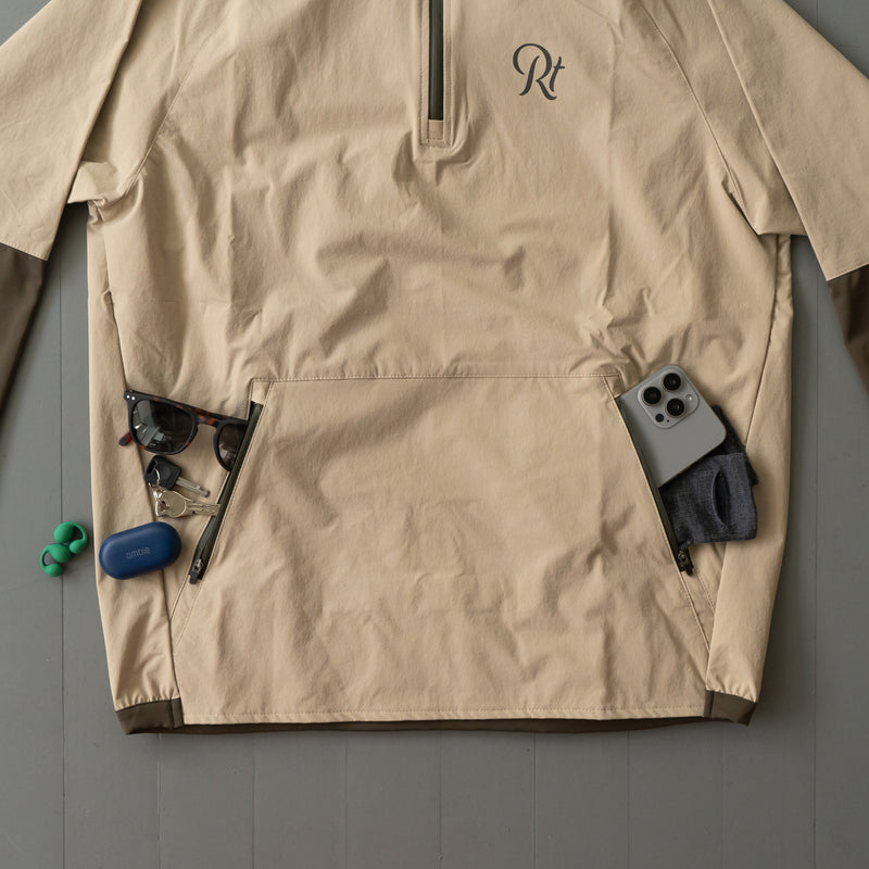 THE RUNNING JACKET by Runtrip Pull Over (Beige)