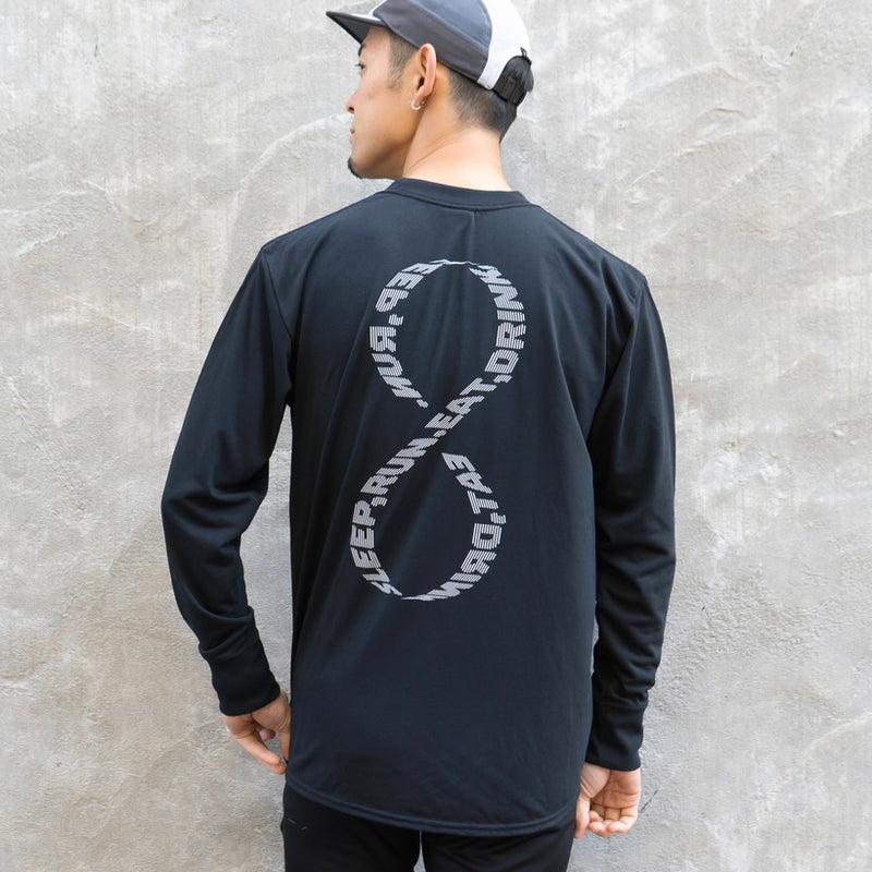 EAT DRINK SLEEP RUN / INFINITY Logo Long-Sleeve Tee (Black)