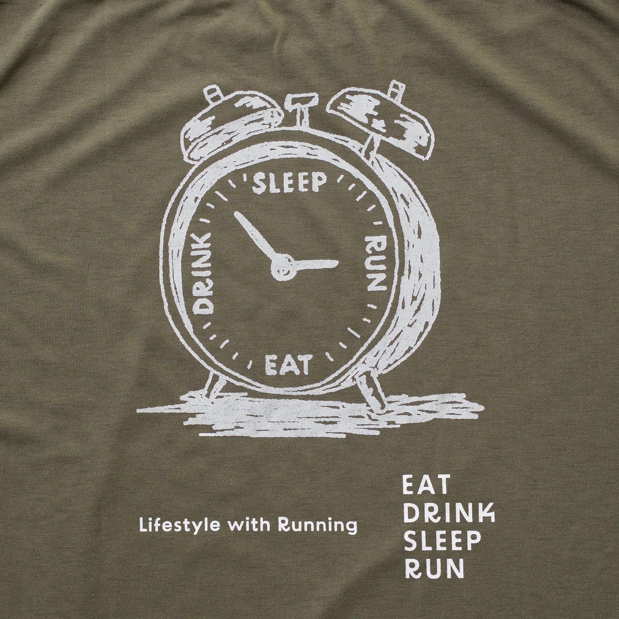 EAT DRINK SLEEP RUN “Eternal Runner Clock” Long-sleeve Tee