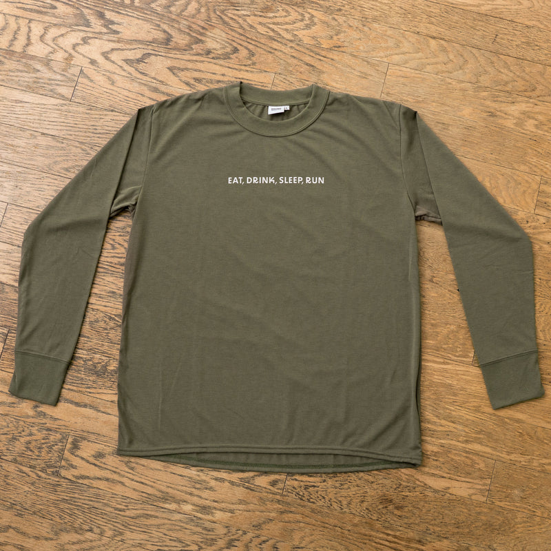 EAT DRINK SLEEP RUN “Eternal Runner Clock” Long-sleeve Tee
