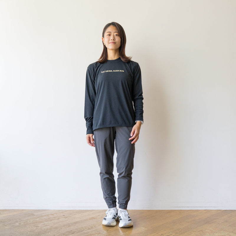 EAT DRINK SLEEP RUN “Eternal Runner Clock” Long-sleeve Tee