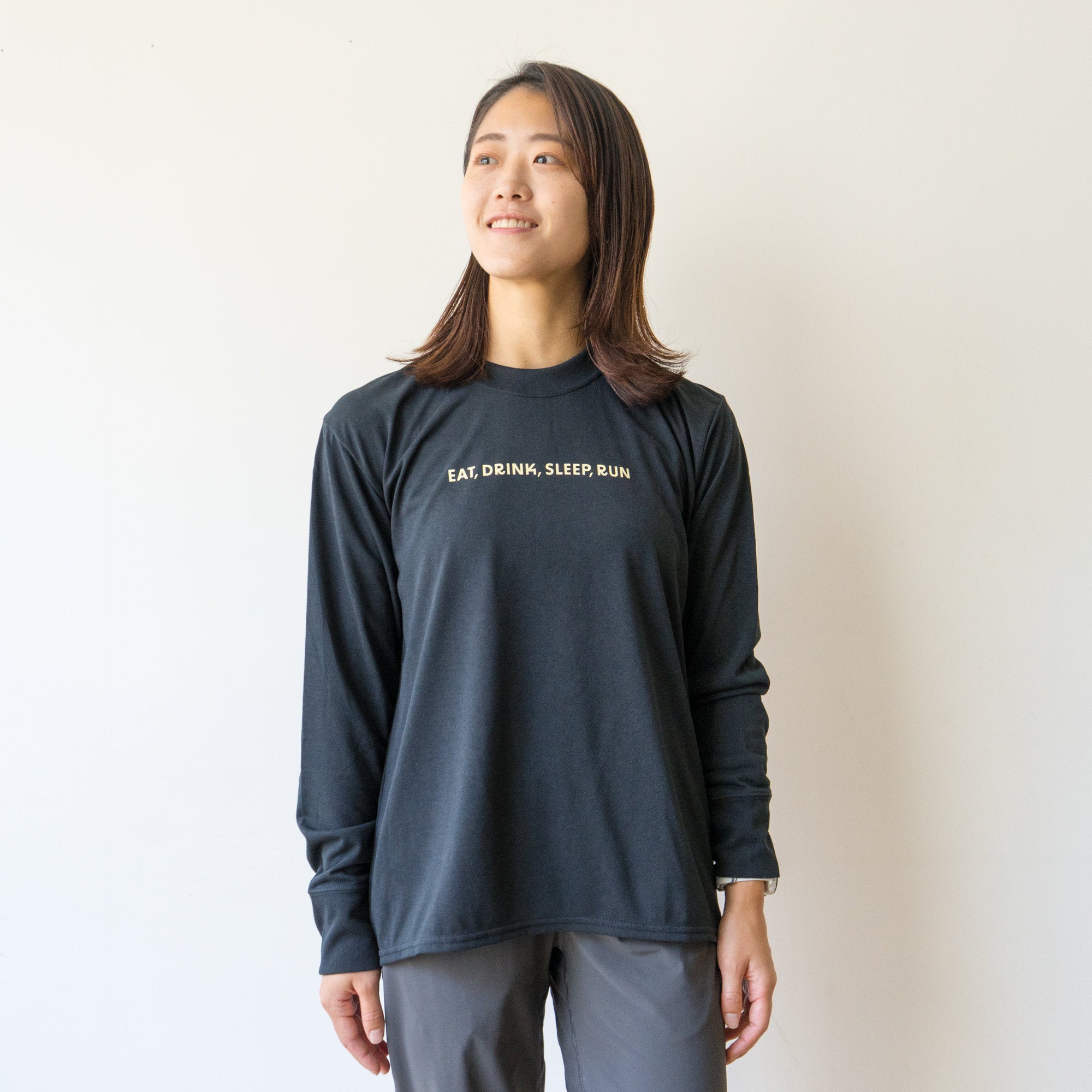 EAT DRINK SLEEP RUN “Eternal Runner Clock” Long-sleeve Tee