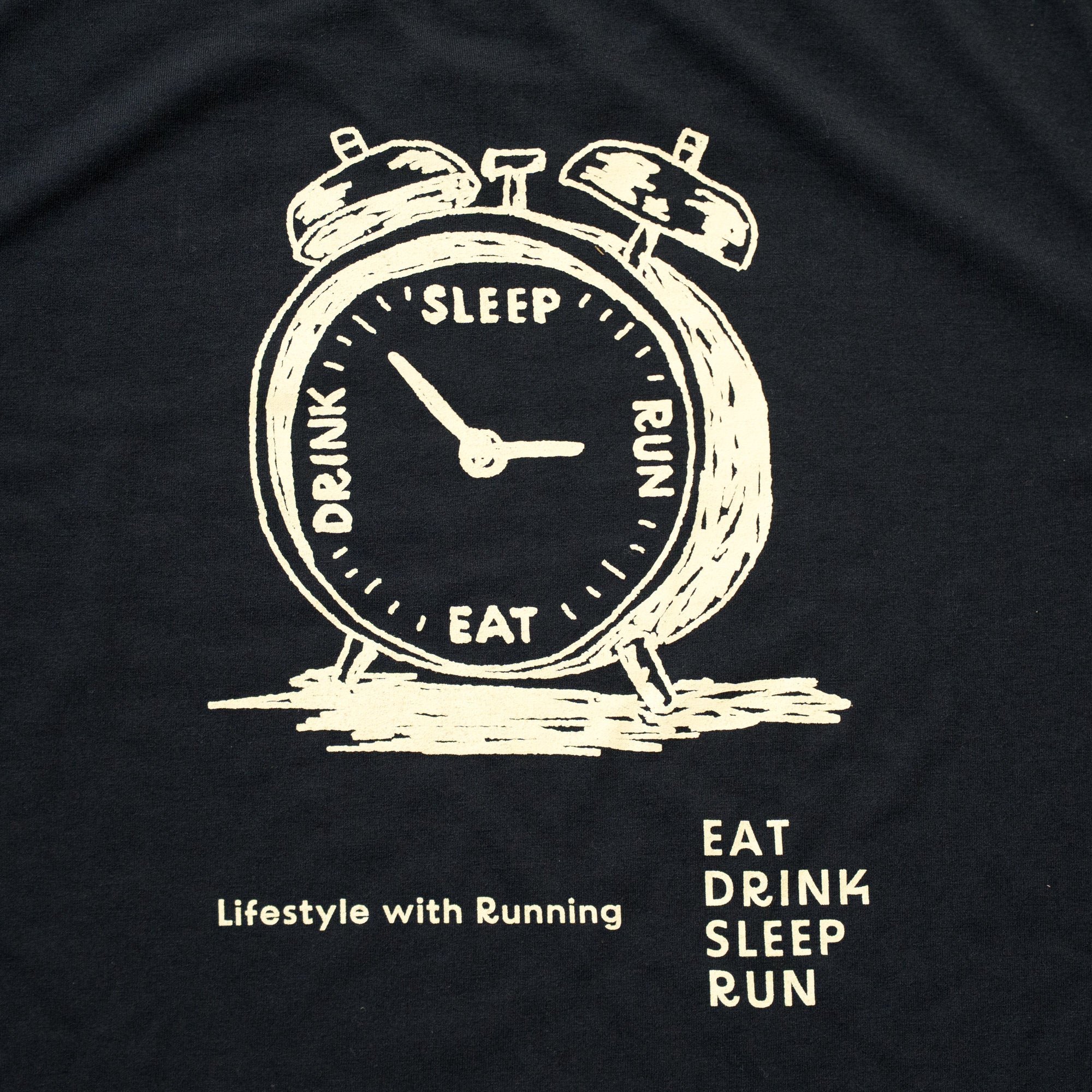 EAT DRINK SLEEP RUN “Eternal Runner Clock” Long-sleeve Tee