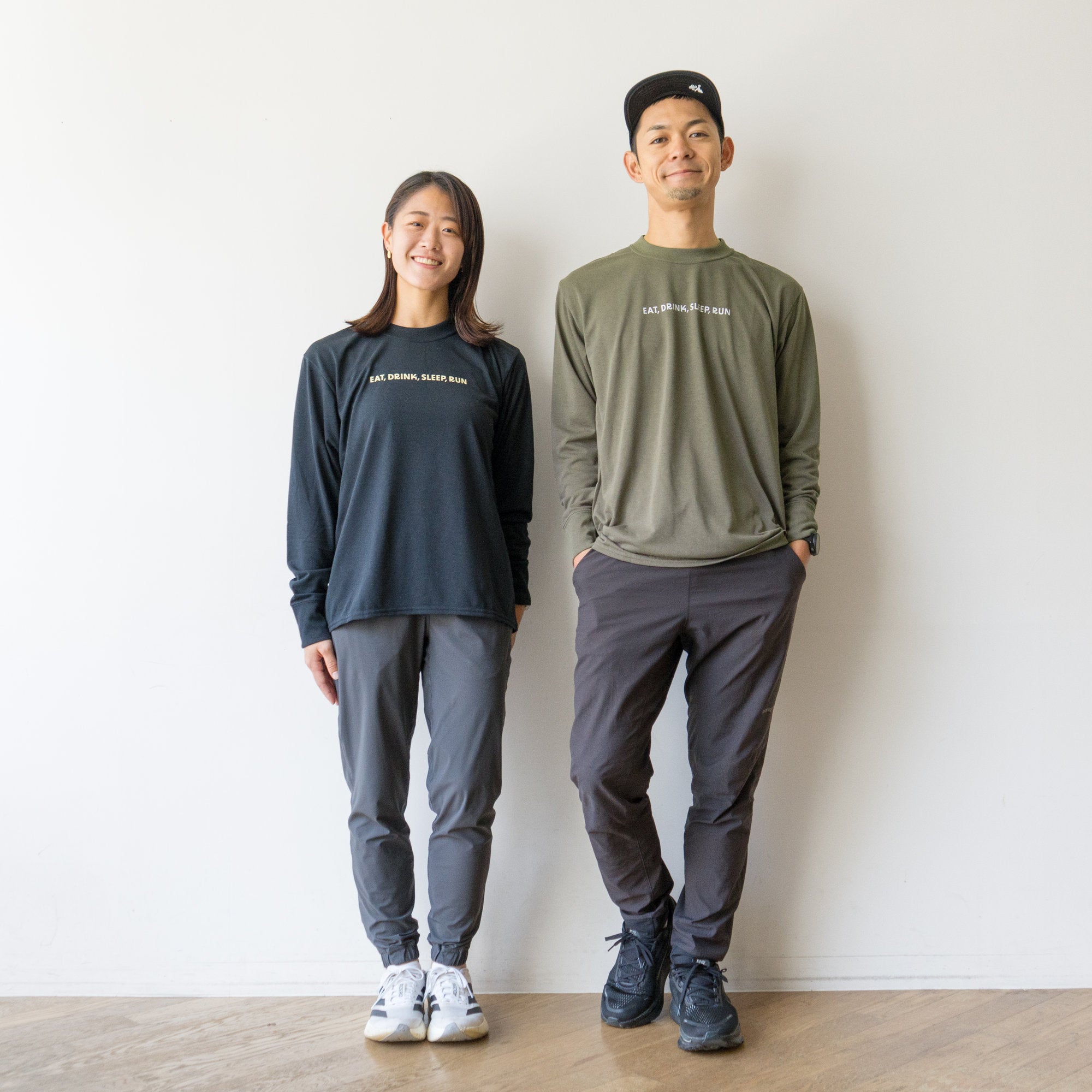 EAT DRINK SLEEP RUN “Eternal Runner Clock” Long-sleeve Tee