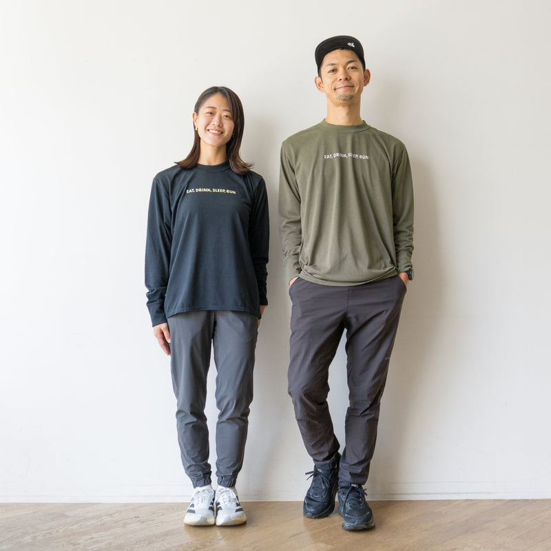 EAT DRINK SLEEP RUN “Eternal Runner Clock” Long-sleeve Tee