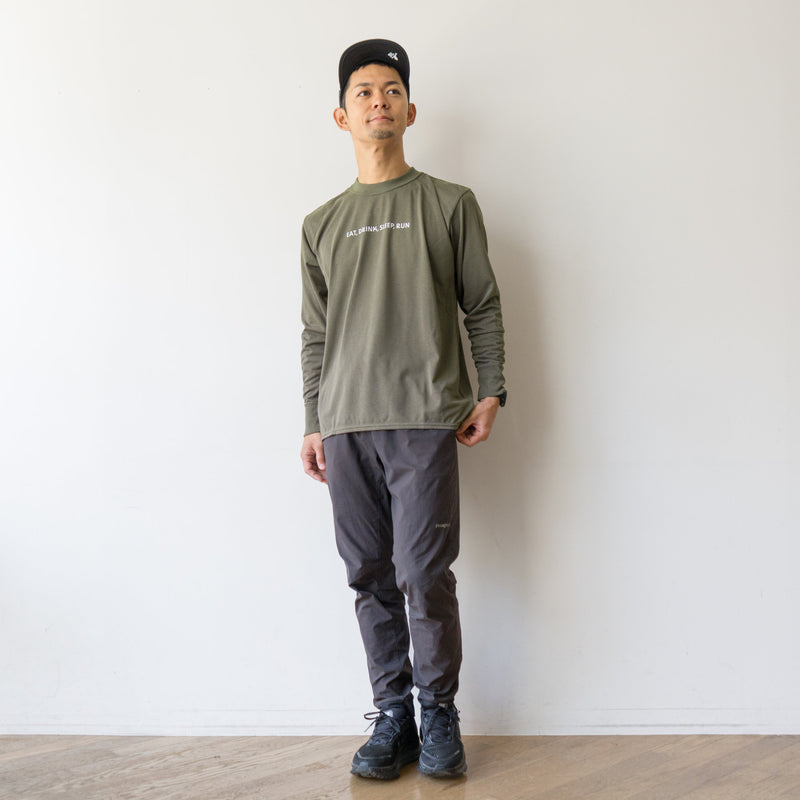 EAT DRINK SLEEP RUN “Eternal Runner Clock” Long-sleeve Tee