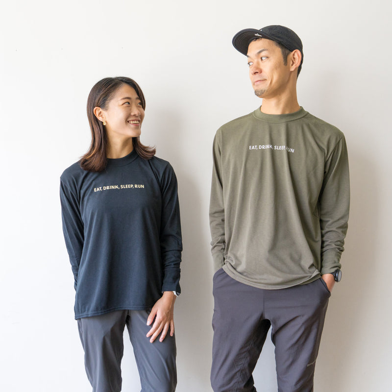 EAT DRINK SLEEP RUN “Eternal Runner Clock” Long-sleeve Tee