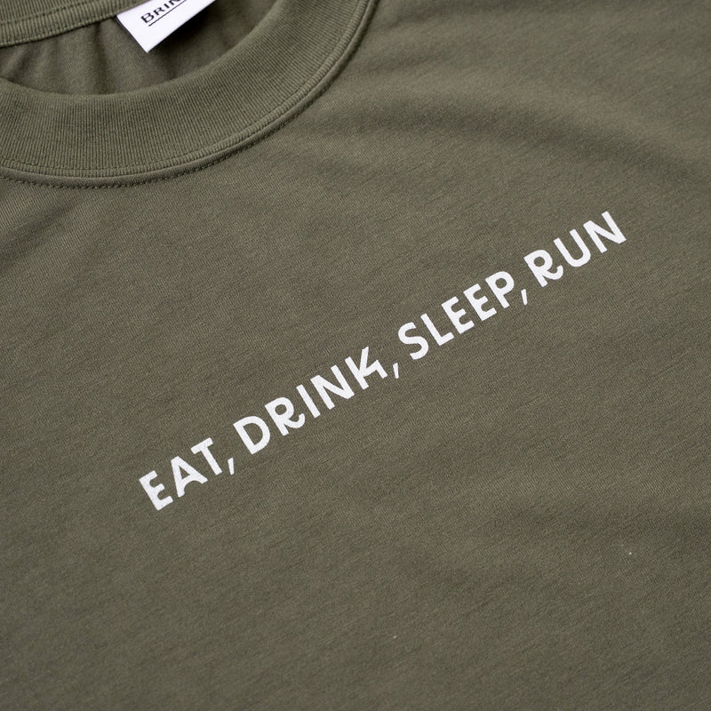 EAT DRINK SLEEP RUN “Eternal Runner Clock” Long-sleeve Tee