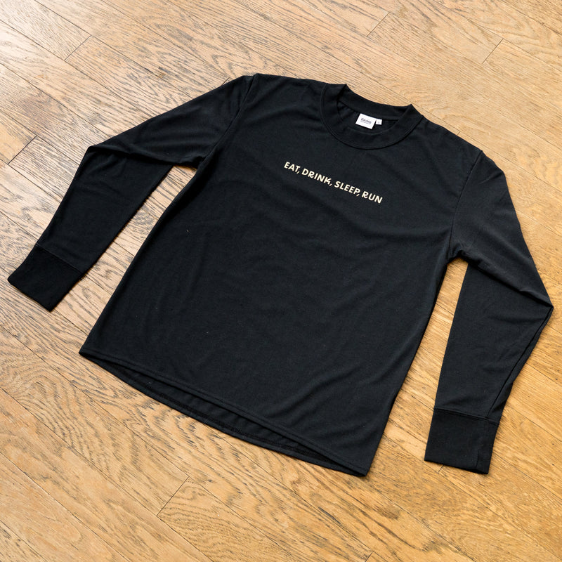 EAT DRINK SLEEP RUN “Eternal Runner Clock” Long-sleeve Tee