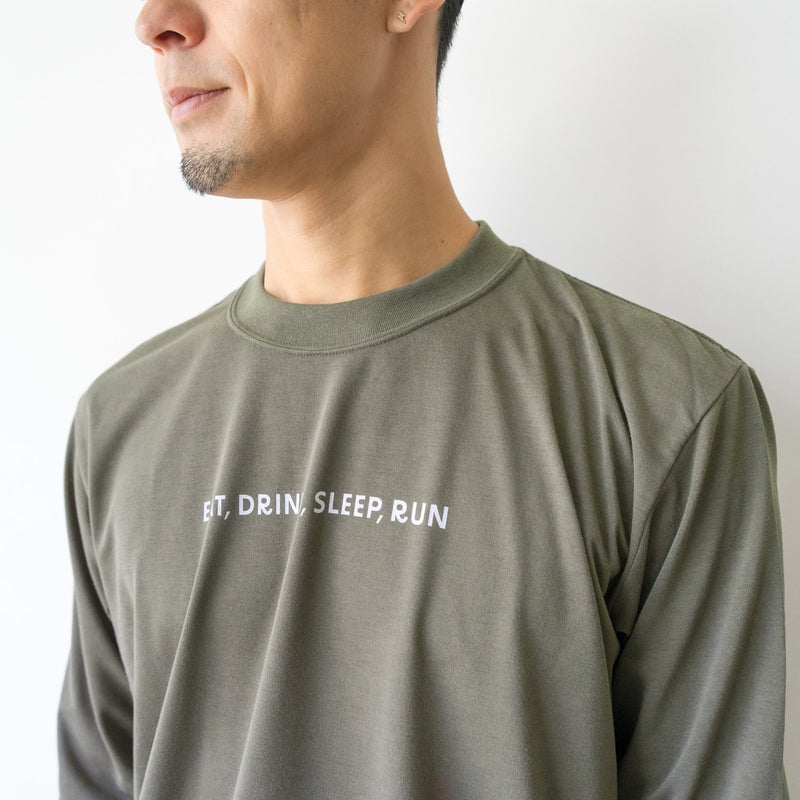 EAT DRINK SLEEP RUN “Eternal Runner Clock” Long-sleeve Tee