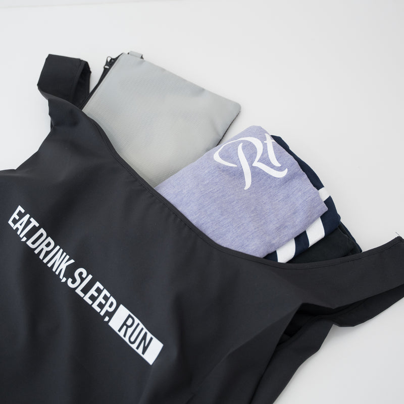 EAT DRINK SLEEP RUN / STREET Shopping Bag (Black)