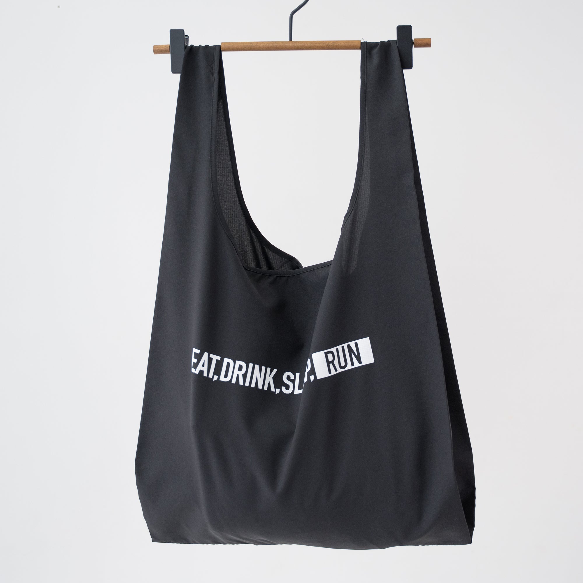 EAT DRINK SLEEP RUN / STREET Shopping Bag (Black)