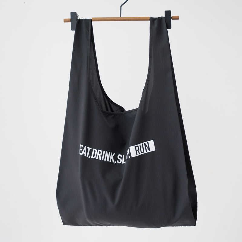 EAT DRINK SLEEP RUN / STREET Shopping Bag (Black)