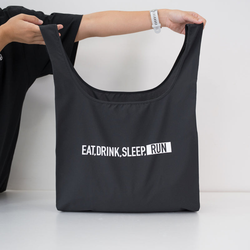EAT DRINK SLEEP RUN / STREET Shopping Bag (Black)