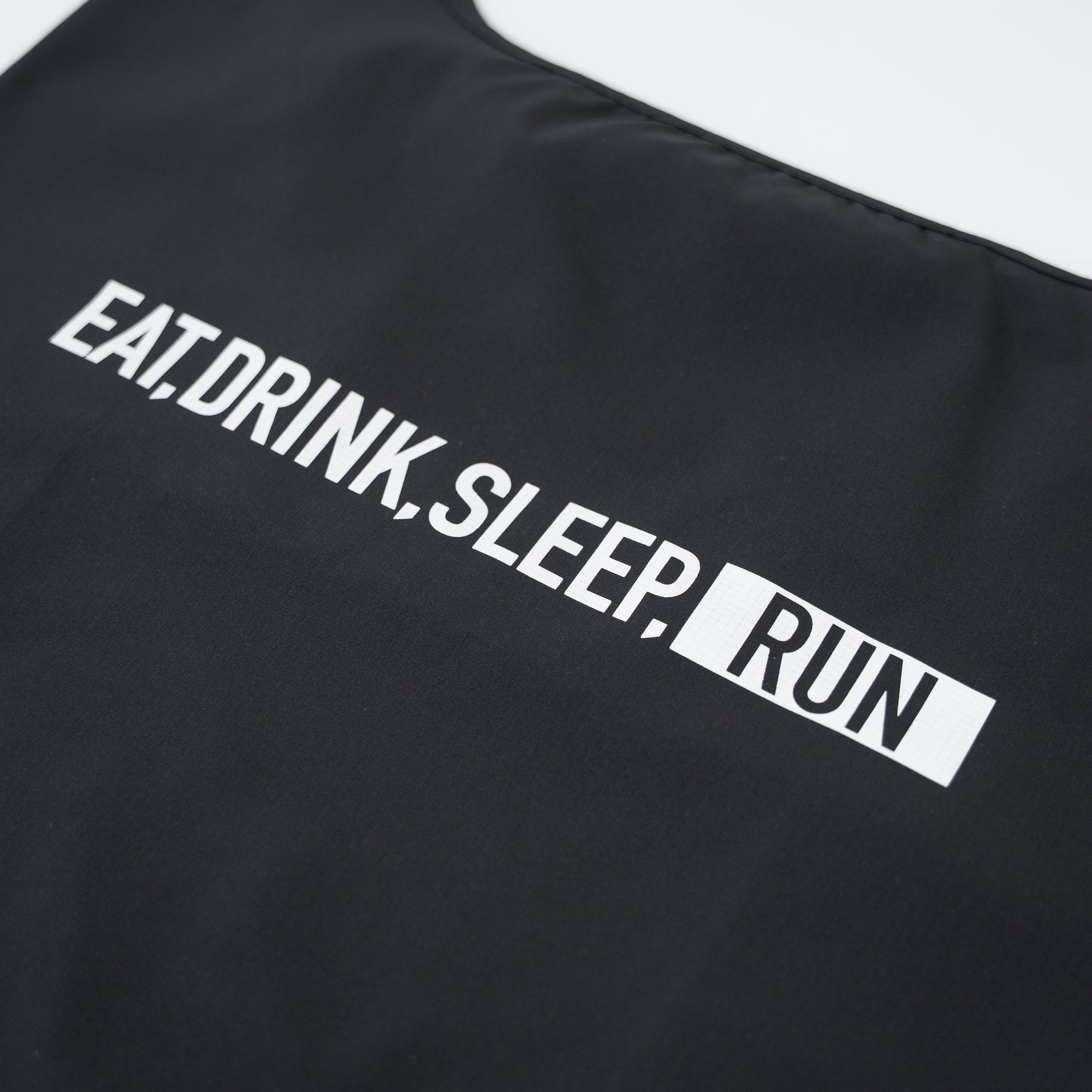 EAT DRINK SLEEP RUN / STREET Shopping Bag (Black)