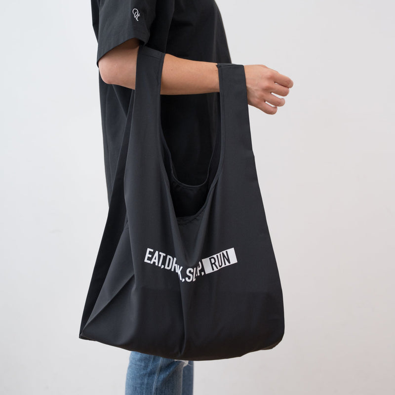 EAT DRINK SLEEP RUN / STREET Shopping Bag (Black)