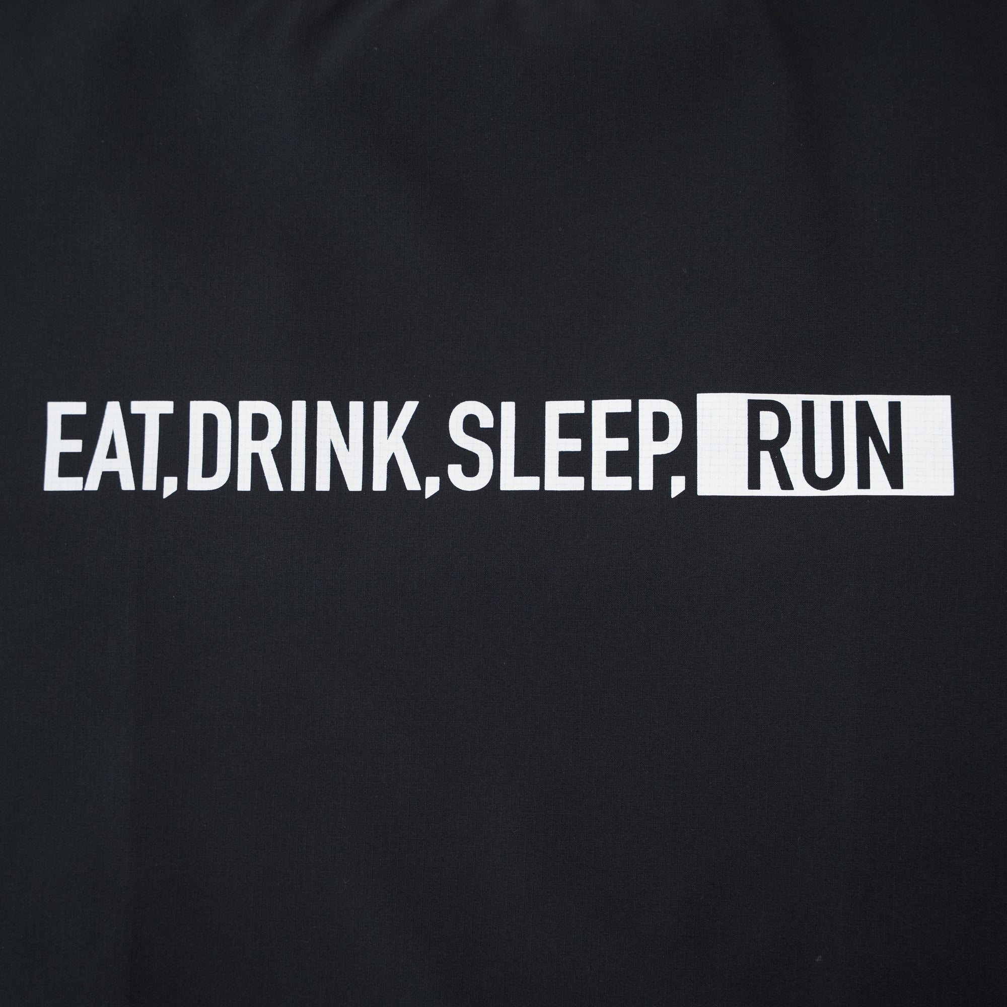 EAT DRINK SLEEP RUN / STREET Shopping Bag (Black)