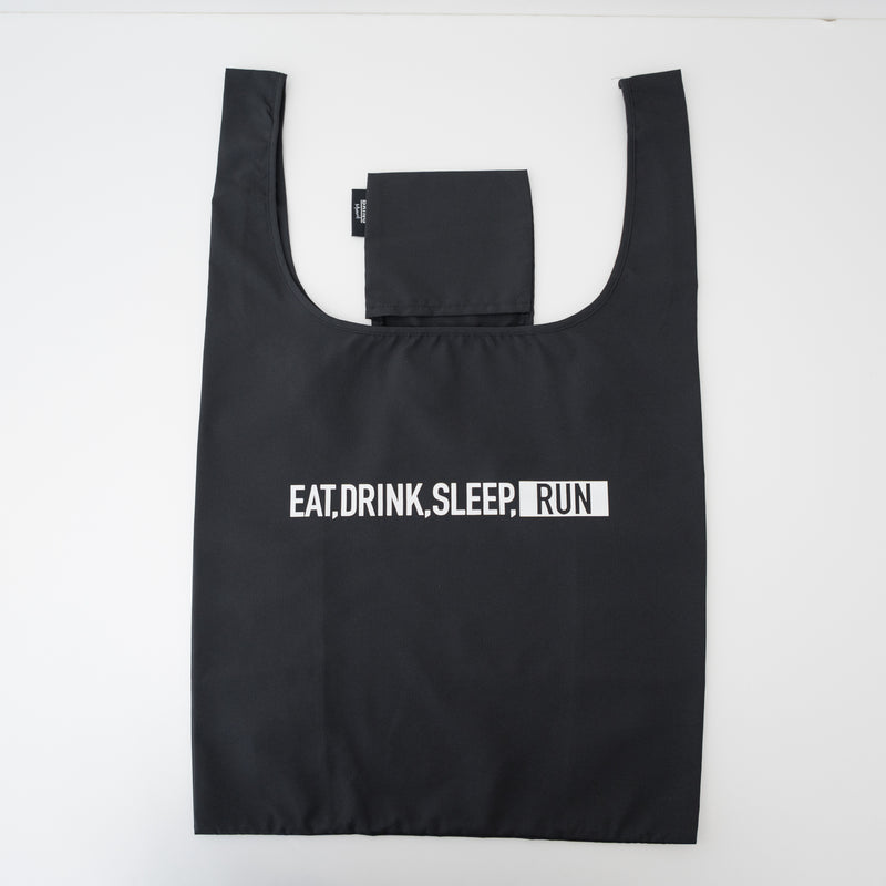 EAT DRINK SLEEP RUN / STREET Shopping Bag (Black)