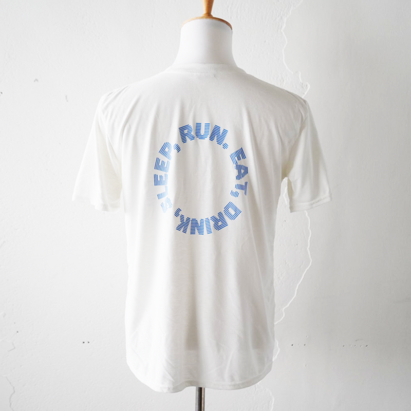 EAT DRINK SLEEP RUN / Circle Logo Tee Blue Logo (White)