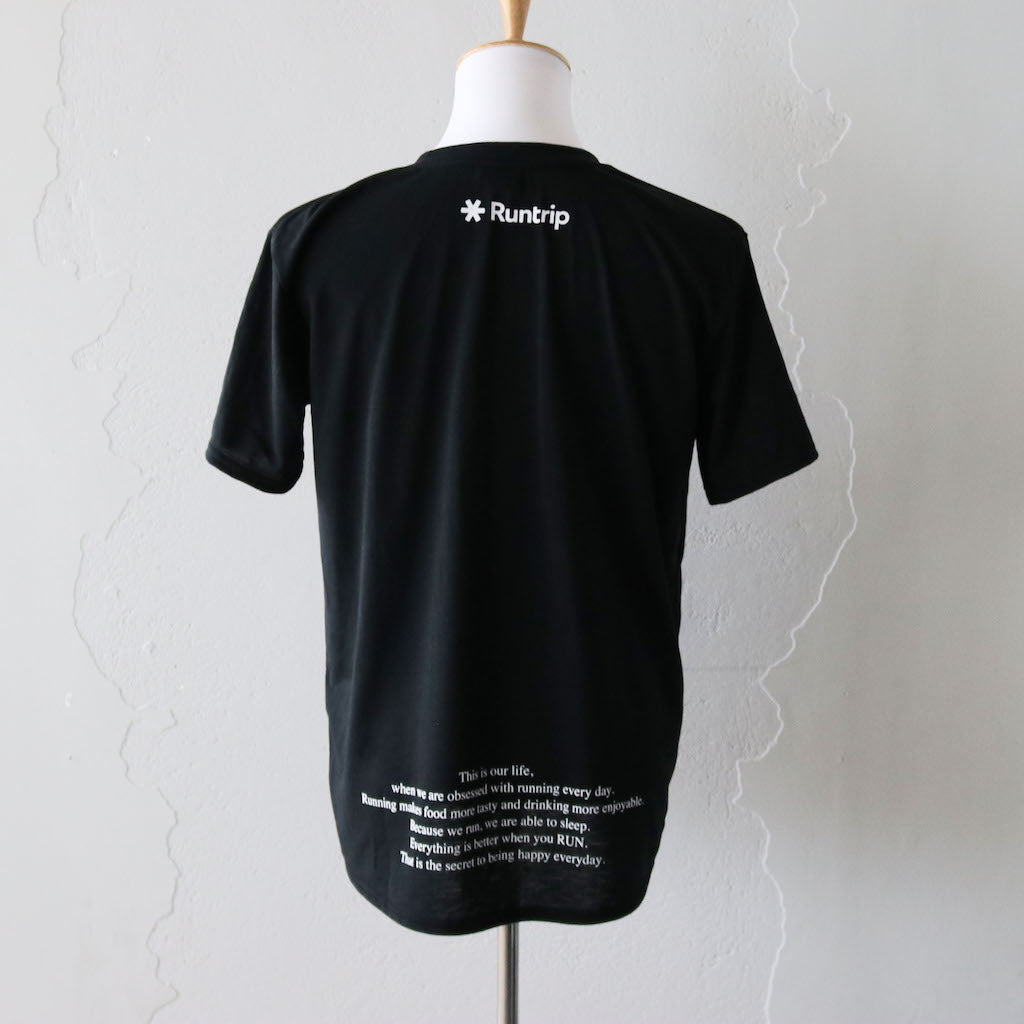 EAT DRINK SLEEP RUN / STREET Tee Vertical Mono (Black)