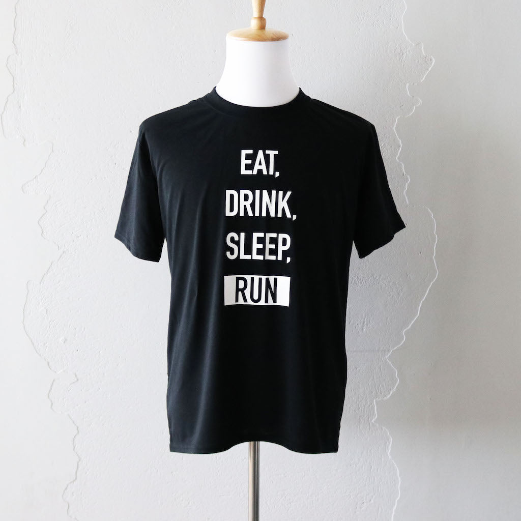 EAT DRINK SLEEP RUN / STREET Tee Vertical Mono (Black)