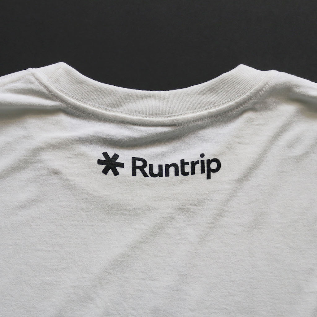 EAT DRINK SLEEP RUN / STREET Tee Vertical  Mono (White)