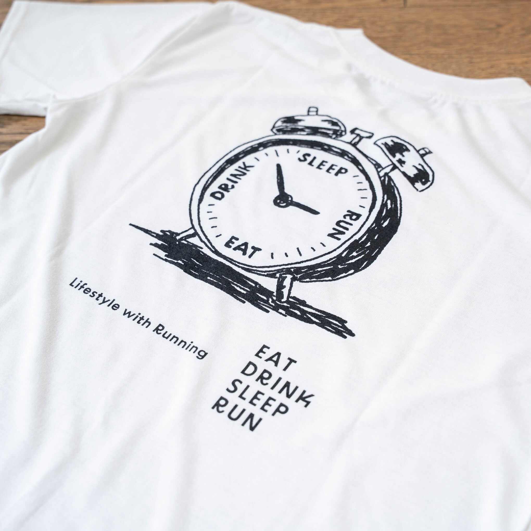 EAT DRINK SLEEP RUN “Eternal Runner Clock” Tee
