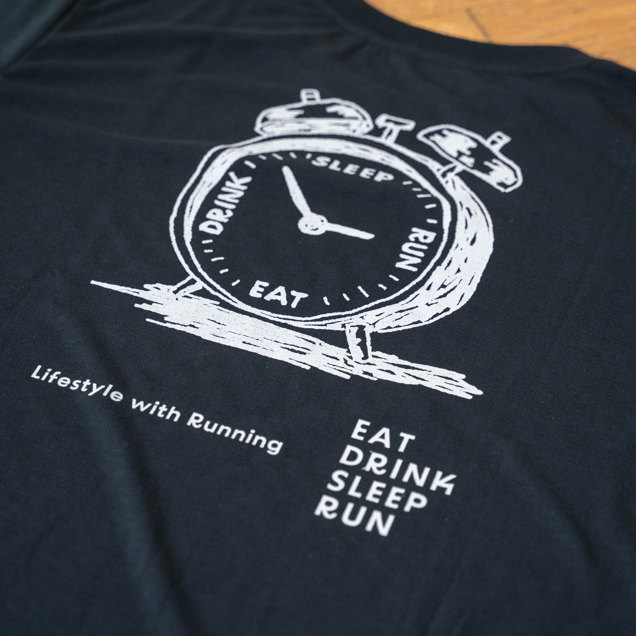 EAT DRINK SLEEP RUN “Eternal Runner Clock” Tee